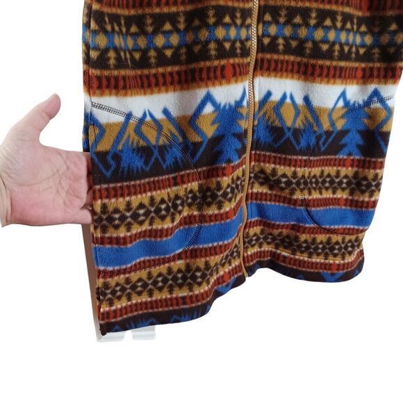 Denim & Co Aztec Fleece Vest S | Western Y2K Cabincore Rodeo | Horse Girl Layer - Picture 5 of 8